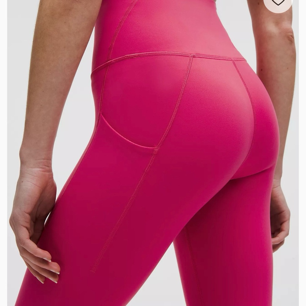 Lululemon Athletica Pink Leggings High Waist Moisture-Wicking